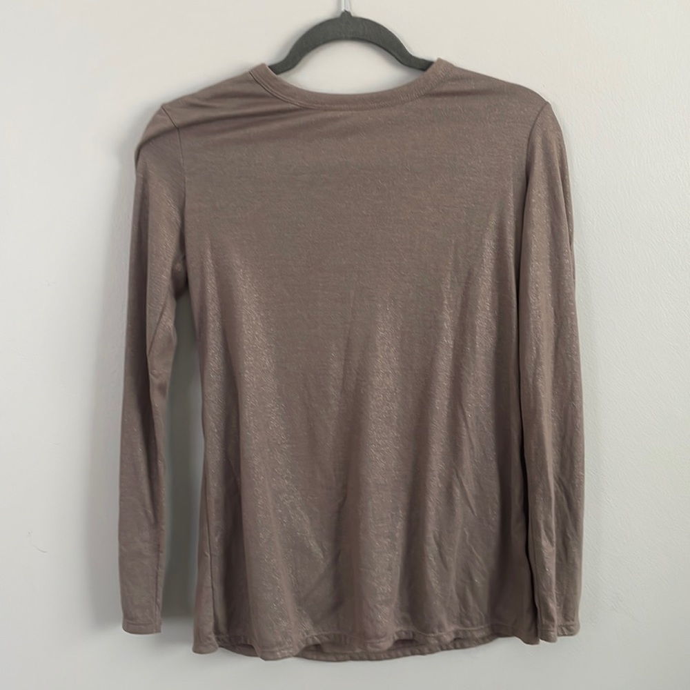 vera wang brown sparkly long sleeve